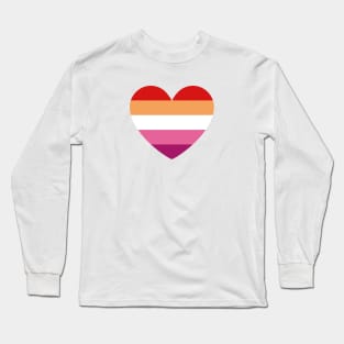 LGBT | Lesbian Pride Flag Heart Long Sleeve T-Shirt